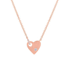 0.05ct 14k Rose Gold Diamond Heart Necklace 0.05ct 14k Rose Gold Diamond Heart Necklace
