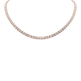 4.71ct 14k Rose Gold Diamond Tennis Necklace
