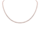 2.49ct 14k Rose Gold Diamond Tennis Necklace