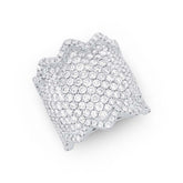 3.91ct 14k White Gold Diamond Pave Lady's Ring