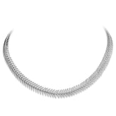 1.77ct 14k White Gold Diamond Feather Choker