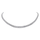 4.39ct 14k White Gold Diamond Tennis Necklace