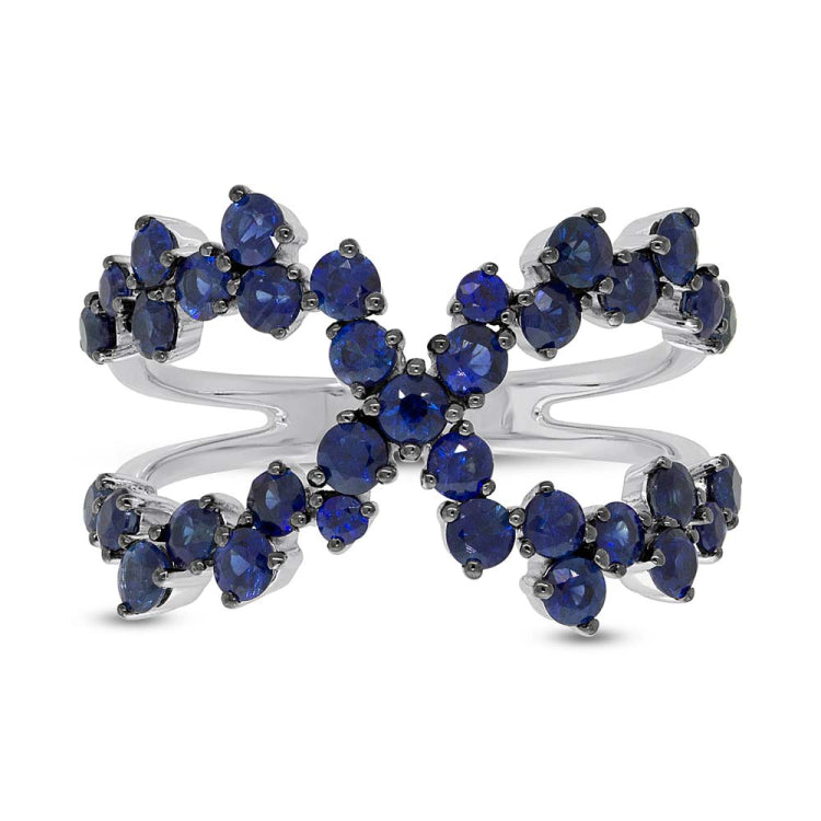 1.75ct 14k White Gold Blue Sapphire Lady's Ring 1.75ct 14k White Gold Blue Sapphire Lady's Ring