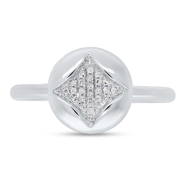 0.07ct 14k White Gold Diamond Pave Ring 0.07ct 14k White Gold Diamond Pave Ring