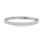 1.70ct 14k White Gold Diamond Bangle