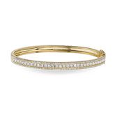 1.70ct 14k Yellow Gold Diamond Bangle