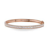 1.70ct 14k Rose Gold Diamond Bangle