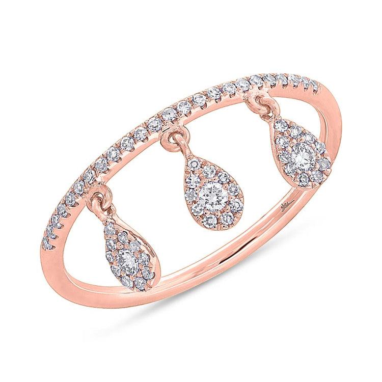 0.20ct 14k Rose Gold Diamond Lady's Ring Size 3 0.20ct 14k Rose Gold Diamond Lady's Ring Size 3