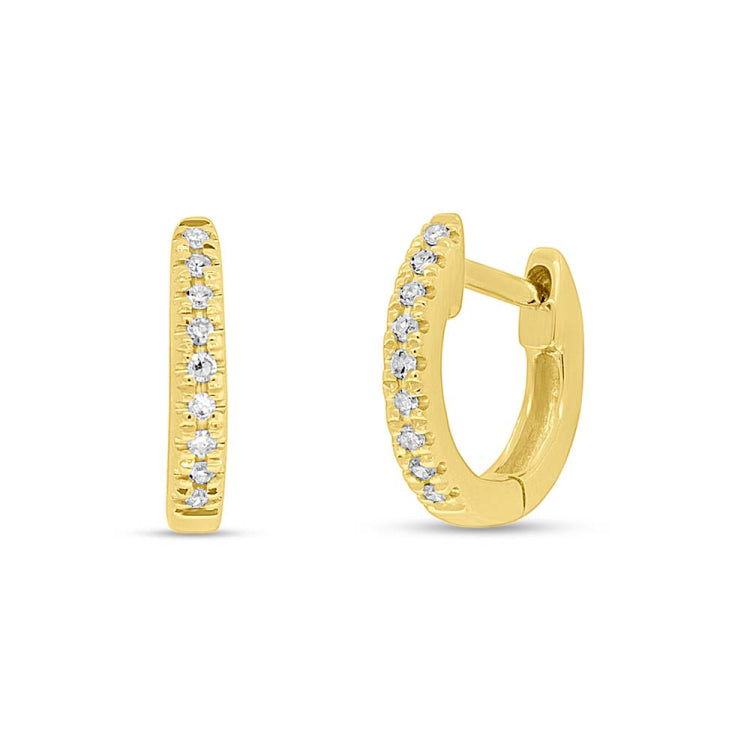 0.04Ct 14k Yellow Gold Diamond Huggie Earring 0.04Ct 14k Yellow Gold Diamond Huggie Earring