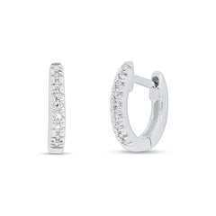 0.04ct 14k White Gold Diamond Huggie Earring 0.04ct 14k White Gold Diamond Huggie Earring