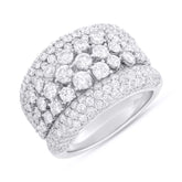 3.73ct 14k White Gold Diamond Lady's Ring