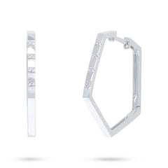 0.04ct 14k White Gold Diamond Pentagon Earring 0.04ct 14k White Gold Diamond Pentagon Earring