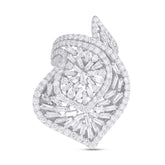 5.51ct 18k White Gold Diamond Lady's Ring Size 6.5