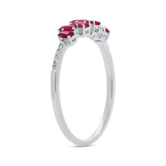 0.04ct Diamond & 0.39ct Ruby 14k White Gold Ring 0.04ct Diamond & 0.39ct Ruby 14k White Gold Ring