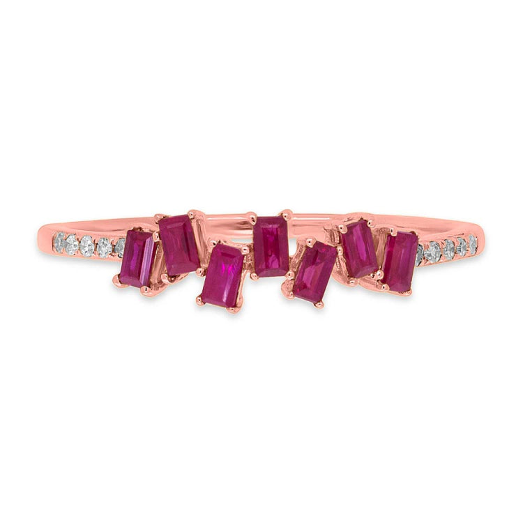 0.04ct Diamond & 0.39ct Ruby 14k Rose Gold Ring 0.04ct Diamond & 0.39ct Ruby 14k Rose Gold Ring