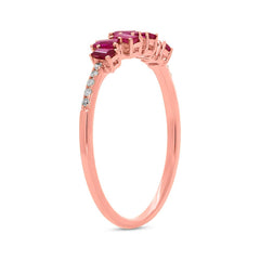 0.04ct Diamond & 0.39ct Ruby 14k Rose Gold Ring 0.04ct Diamond & 0.39ct Ruby 14k Rose Gold Ring