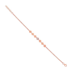 0.05ct 14k Rose Gold Diamond Pave Circle Bracelet 0.05ct 14k Rose Gold Diamond Pave Circle Bracelet