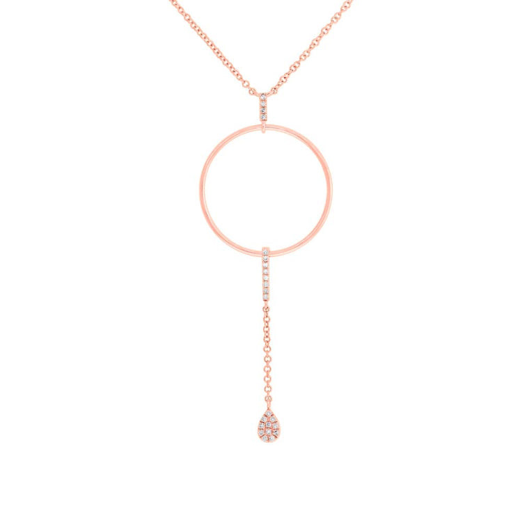 0.07ct 14k Rose Gold Diamond Necklace 0.07ct 14k Rose Gold Diamond Necklace