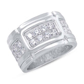 1.97ct 14k White Gold Diamond Men's Band Size 9