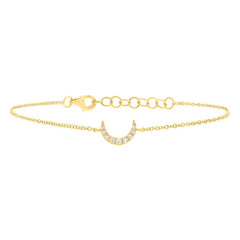 0.02ct 14k Yellow Gold Diamond Crescent Bracelet 0.02ct 14k Yellow Gold Diamond Crescent Bracelet