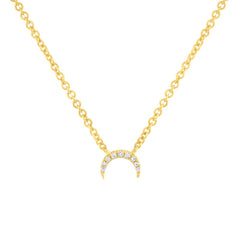 0.02ct 14k Yellow Gold Diamond Crescent Necklace 0.02ct 14k Yellow Gold Diamond Crescent Necklace
