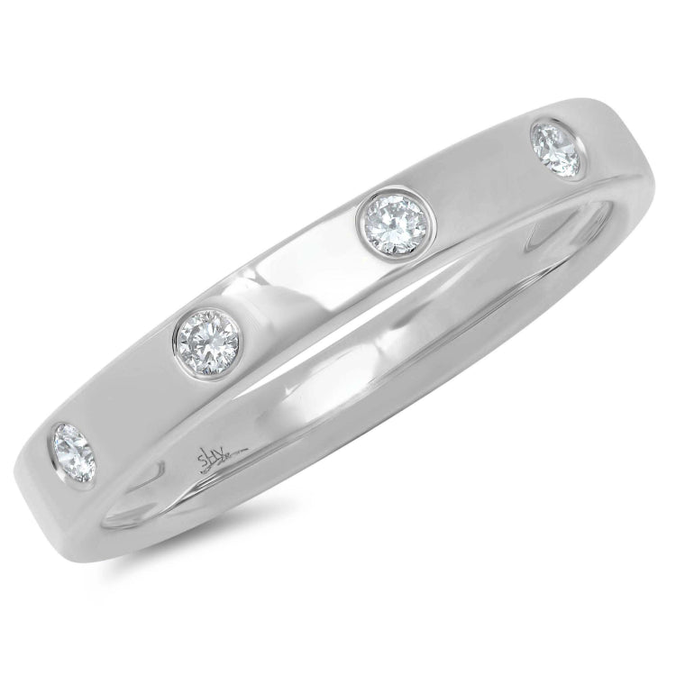 0.07ct 14k White Gold Diamond Lady's Band 0.07ct 14k White Gold Diamond Lady's Band