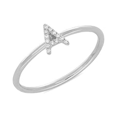 0.04ct 14k White Gold Diamond Lady's Ring - Initial A 0.04ct 14k White Gold Diamond Lady's Ring - Initial A