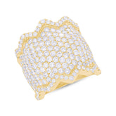 3.91ct 14k Yellow Gold Diamond Pave Lady's Ring