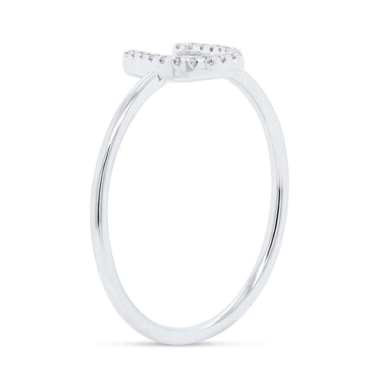 0.06ct 14k White Gold Diamond Horseshoe Ring 0.06ct 14k White Gold Diamond Horseshoe Ring