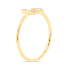 0.06ct 14k Yellow Gold Diamond Horseshoe Ring 0.06ct 14k Yellow Gold Diamond Horseshoe Ring