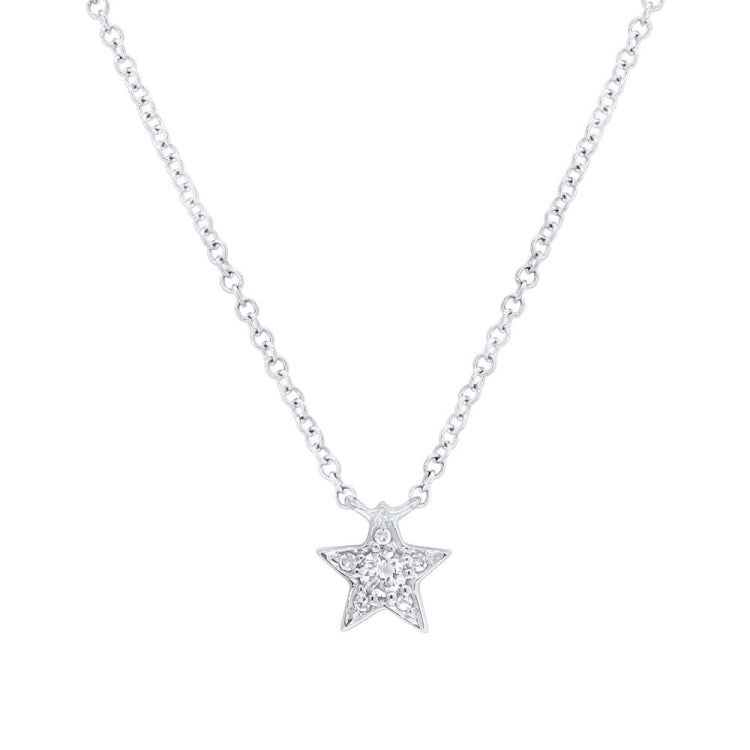 0.06ct 14k White Gold Diamond Star Pendant 0.06ct 14k White Gold Diamond Star Pendant