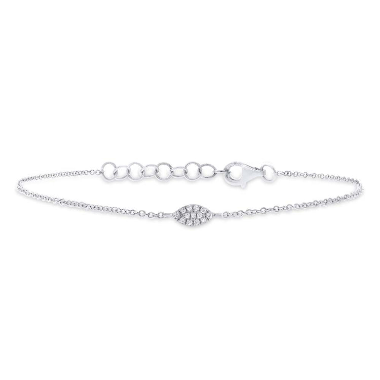 0.04ct 14k White Gold Diamond Pave Bracelet 0.04ct 14k White Gold Diamond Pave Bracelet
