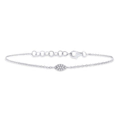 0.04ct 14k White Gold Diamond Pave Bracelet 0.04ct 14k White Gold Diamond Pave Bracelet