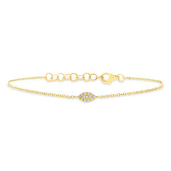 0.04ct 14k Yellow Gold Diamond Pave Bracelet 0.04ct 14k Yellow Gold Diamond Pave Bracelet