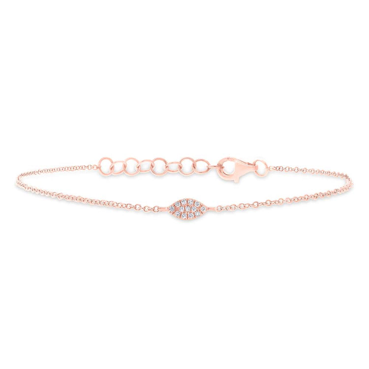 0.04ct 14k Rose Gold Diamond Pave Bracelet 0.04ct 14k Rose Gold Diamond Pave Bracelet