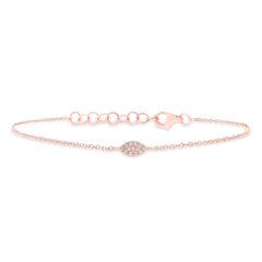 0.04ct 14k Rose Gold Diamond Pave Bracelet 0.04ct 14k Rose Gold Diamond Pave Bracelet
