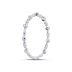 0.06ct 14k White Gold Diamond Lady's Band Size 5.75 0.06ct 14k White Gold Diamond Lady's Band Size 5.75