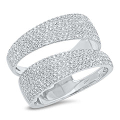 0.81ct 14k White Gold Diamond Pave Lady's Ring Size 6.5 0.81ct 14k White Gold Diamond Pave Lady's Ring Size 6.5