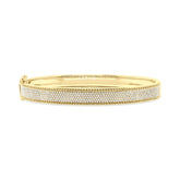 1.00ct 14k Yellow Gold Diamond Pave Bangle