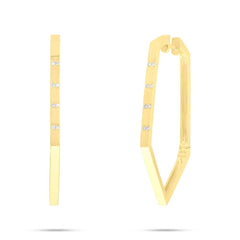 0.04ct 14k Yellow Gold Diamond Pentagon Earring 0.04ct 14k Yellow Gold Diamond Pentagon Earring