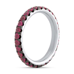 1.42ct 14k White Gold Ruby Eternity Band 1.42ct 14k White Gold Ruby Eternity Band