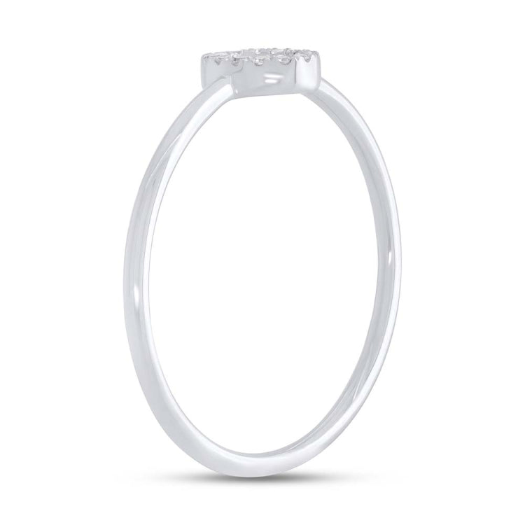0.04ct 14k White Gold Diamond Lady's Ring - Letter O 0.04ct 14k White Gold Diamond Lady's Ring - Letter O