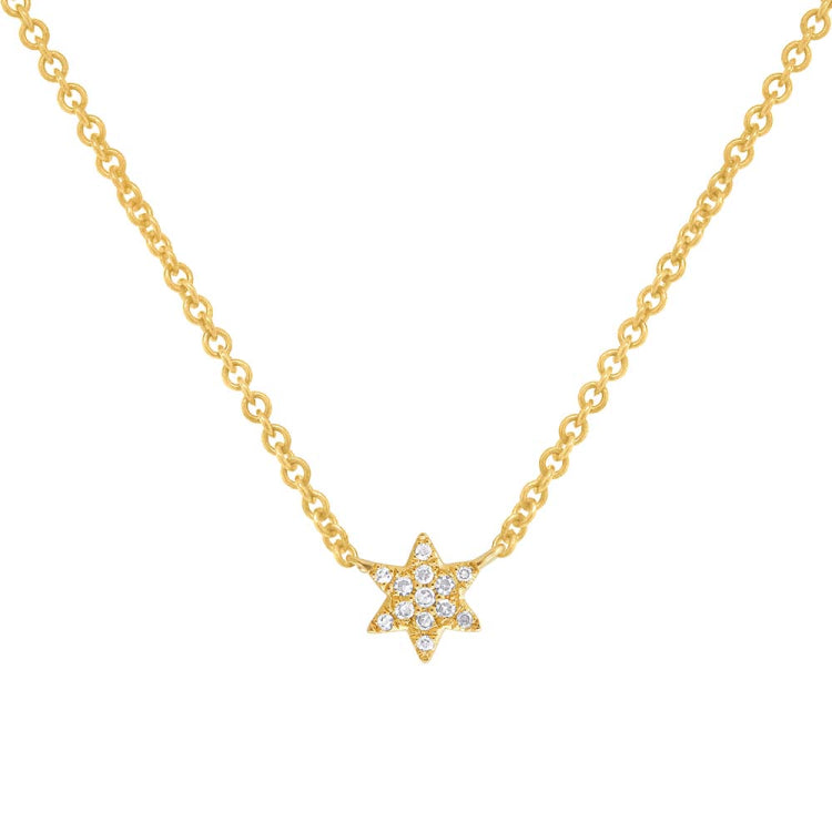 0.03ct 14k Yellow Gold Diamond Star of David Necklace 0.03ct 14k Yellow Gold Diamond Star of David Necklace