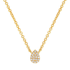 0.05ct 14k Yellow Gold Diamond Pave Necklace 0.05ct 14k Yellow Gold Diamond Pave Necklace