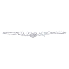 0.05ct 14k White Gold Diamond Pave Bracelet 0.05ct 14k White Gold Diamond Pave Bracelet