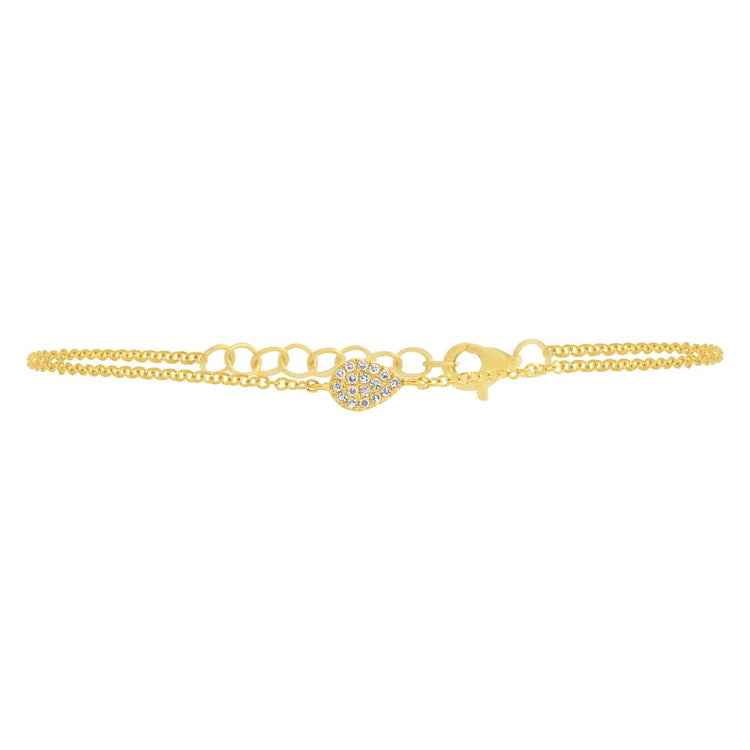 0.05ct 14k Yellow Gold Diamond Pave Bracelet 0.05ct 14k Yellow Gold Diamond Pave Bracelet