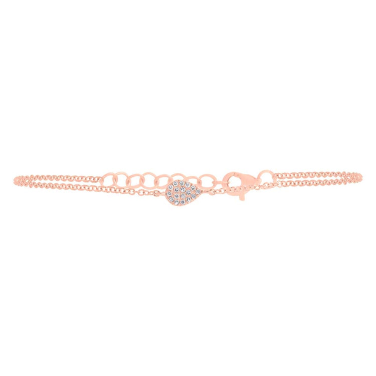 0.05ct 14k Rose Gold Diamond Pave Bracelet 0.05ct 14k Rose Gold Diamond Pave Bracelet