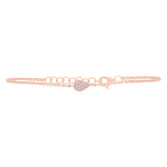 0.05ct 14k Rose Gold Diamond Pave Bracelet 0.05ct 14k Rose Gold Diamond Pave Bracelet