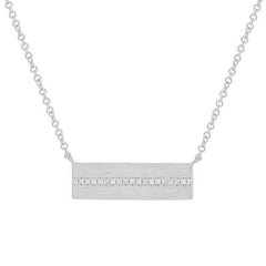 0.06ct 14k White Gold Diamond Bar Pendant 0.06ct 14k White Gold Diamond Bar Pendant