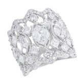 4.14ct 14k White Gold Diamond Lady's Ring